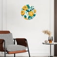 thumbnail image 3 of Battery Operated Analog Wall Clocks Non-Ticking Silent Modern Clock Decorative for Home,Office-Roses In Vintage Floral Pattern Background(12inch), 3 of 4