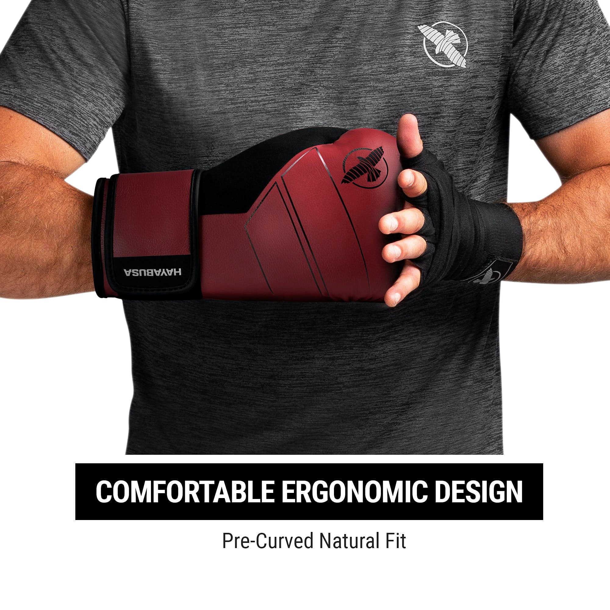 Hayabusa S4 Leather Boxing Gloves for Women & Men - Red, 12oz