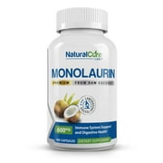 Natural Cure Labs Premium Monolaurin from Lauric Acid, 600mg Per Capsule, 100 Count |  Vegan, Non-GMO, & Gluten Free Supplement, 1200mg per Serving