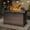 Brown, variant on 44 Inch Outdoor Wicker Fire Pit Table, 50000 BTU Propane Fire Pits with Glass Wind Guard and Lid, Patio Gas Fire Pit for Outside Patio and Garden(Grey)