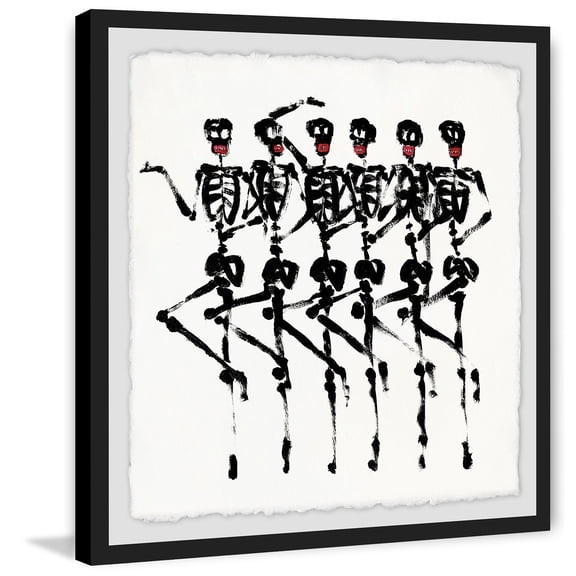 Skeleton Dance Framed Painting Print