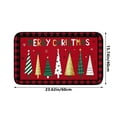 thumbnail image 3 of Christmas Doormat, Non-Slip Absorbent Kitchen Rug, Holiday Patterned Floor Mat for Entry Door Indoor Use Home Decor(Red), 3 of 4