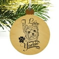 thumbnail image 2 of I Love My Yorkie Yorkshire Terrier Wood Christmas Tree Holiday Ornament, 2 of 6