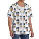 thumbnail image 2 of Fotbe Coffee To Go Pattern Camisa Estampada de Manga Corta para Hombre, Casual de Verano, Estilo Playero, Sin Arrugas-Medium, 2 of 5