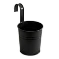 thumbnail image 1 of Metal Hanging Planter Flower Pot with Drain Hole Detachable Hook Railing Plant Pot for Balcony Garden Fence, 1 of 8
