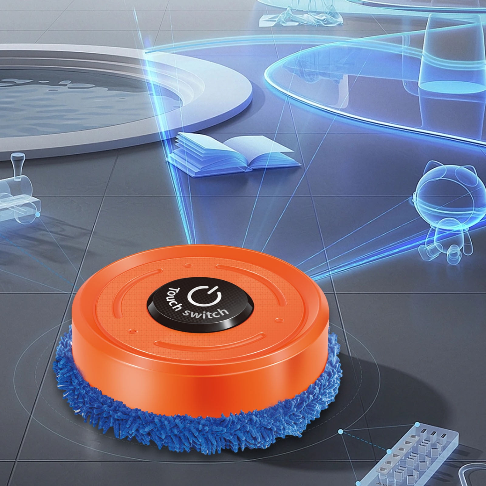 Household Intelligent Sweeping Robot with Automatic Water Tank, Vacuum Cleaner for Sweeping and Mopping, Low Noise and Efficient Cleaning, Suitable for 90-120㎡