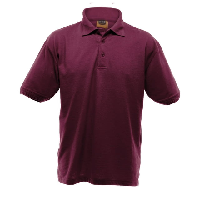 UCC 50/50 Polo Piqué Uni Épais à Manches Courtes pour Hommes