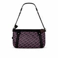 thumbnail image 3 of Ed Hardy Women’s Rebel Skull Flame Shoulder Bag – Pink & Black Logo Print Studded Chain Purse, 3 of 4