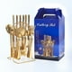 thumbnail image 3 of Advancent Juego de cubiertos de acero inoxidable de 24 pack/lote, elegante para cualquier ocasión, juego de cubiertos, vajilla Mostrada dorado, 3 of 6
