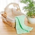 thumbnail image 7 of 10PCS Baby Muslin Burp Cloths Cotton Hand Washcloths 6 Layers Extra Absorbent Soft Towel Gauze Kindergarten Facecloth-Green, 7 of 7