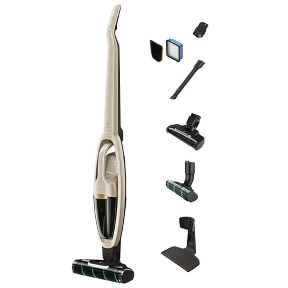 Aspiradora inalámbrica 2 en 1 Electrolux WellQ7 para suelos duros con rodillo PowerPro para superficies duras, 50 minutos de autonomía, 2 modos de potencia, arena suave