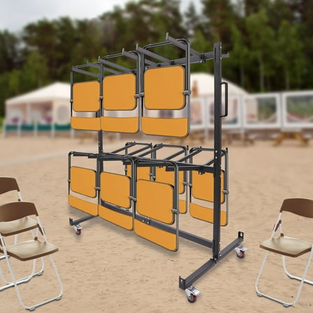 Folding Chair Rack Dolly Cart Table Storage Rack Desk Chairs Cart Trolley
