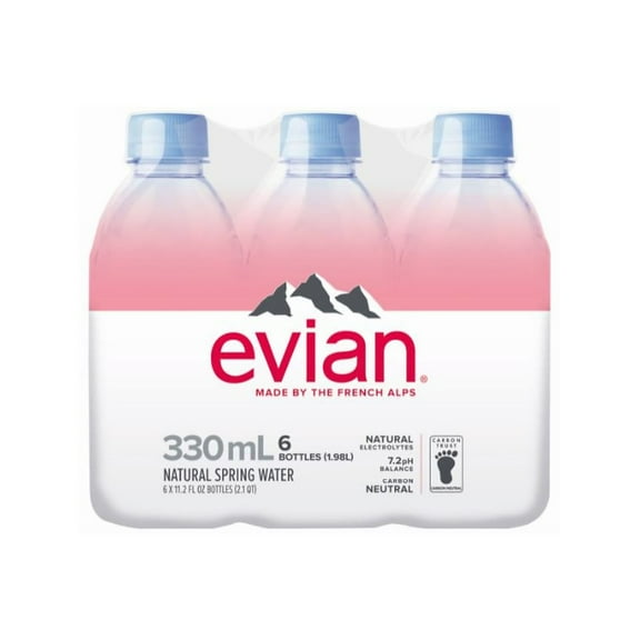 evian Natural Spring Water, 11.2 FL Oz, 24 Count Bottles