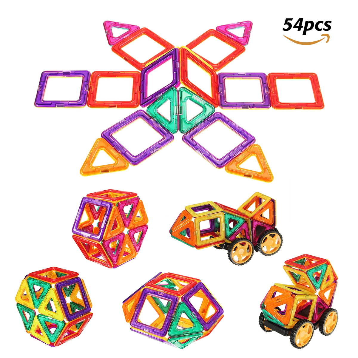 Building Blocks, Tiles Set, 2 Set/54 PCS Construction Blocks Children Early