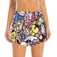 thumbnail image 4 of Lsque Sanrio Printed Women's Running Shorts with Liner Pockets,Elastic Quick Dry Workout Athletic Gym Yoga Shorts,Womens High Waist Shorts-X-Large, 4 of 9