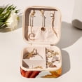 thumbnail image 6 of Thanksgiving Leaves Travel Portable Square Jewelry Box Earring Organizer Necklace Holder Bracelet Holder Display Case Decorative Box Jewelry, 6 of 6