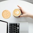thumbnail image 4 of 2 PCS Thickened Thermal Insulation and Anti Slip Silicone Drain Coaster,Car Coasters,Decoration for Living Room Dining Table and Coffee Table,Yellow10cm, 4 of 5