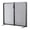 Black, variant on Modern Ember Aalto Heavy-Duty Steel Mesh Fireplace Screen with Dual Doors and Aged Brass Finish
