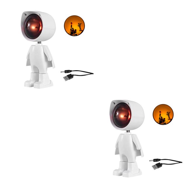 Monstrate Proyector de luz Lámpara de proyector USB Regulable 360 grados Atmósfera giratoria Luz LED Puesta de sol Proyector de luz para el café Type5 NO5 Monstrate CBP177209