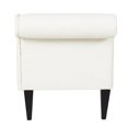 thumbnail image 3 of Harrison Tufted Roll Arm Chaise Lounge Antique White, 3 of 10