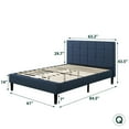 thumbnail image 4 of Zinus Lottie Tufted Upholstered Platform Bed, Navy, Queen, 4 of 9
