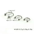 thumbnail image 3 of HOOUN 1pc Women Double Ball Stainless Steel Nose Ring Body Piercing Bone Clip Jewelry-green-6mm, 3 of 7