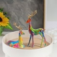 thumbnail image 6 of 2Pcs Reindeer Figurines For Christmas Reindeer Sculpture Resin Christmas Statuesative Displays For Living Room Bedroom Bathroom Bookshelf Desktop Cabinets Desktop Ornament Easy To Use, 6 of 7