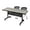 Maple, variant on Romig Axis-Pro 48 x 30 in. Flip-Top Privacy Nesting Table- Grey, 2 Cadence Nesting Chairs