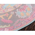 thumbnail image 5 of Unique Loom Flamenco Medici Rug Light Blue/Orange 6' 1" Round Floral / Botanical Bohemian Perfect For Dining Room Entryway Bed Room, 5 of 7