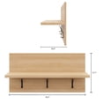 thumbnail image 6 of Nexera Porto Entryway Wall-Mounted Coat Rack, Natural Blonde Oak, 6 of 6