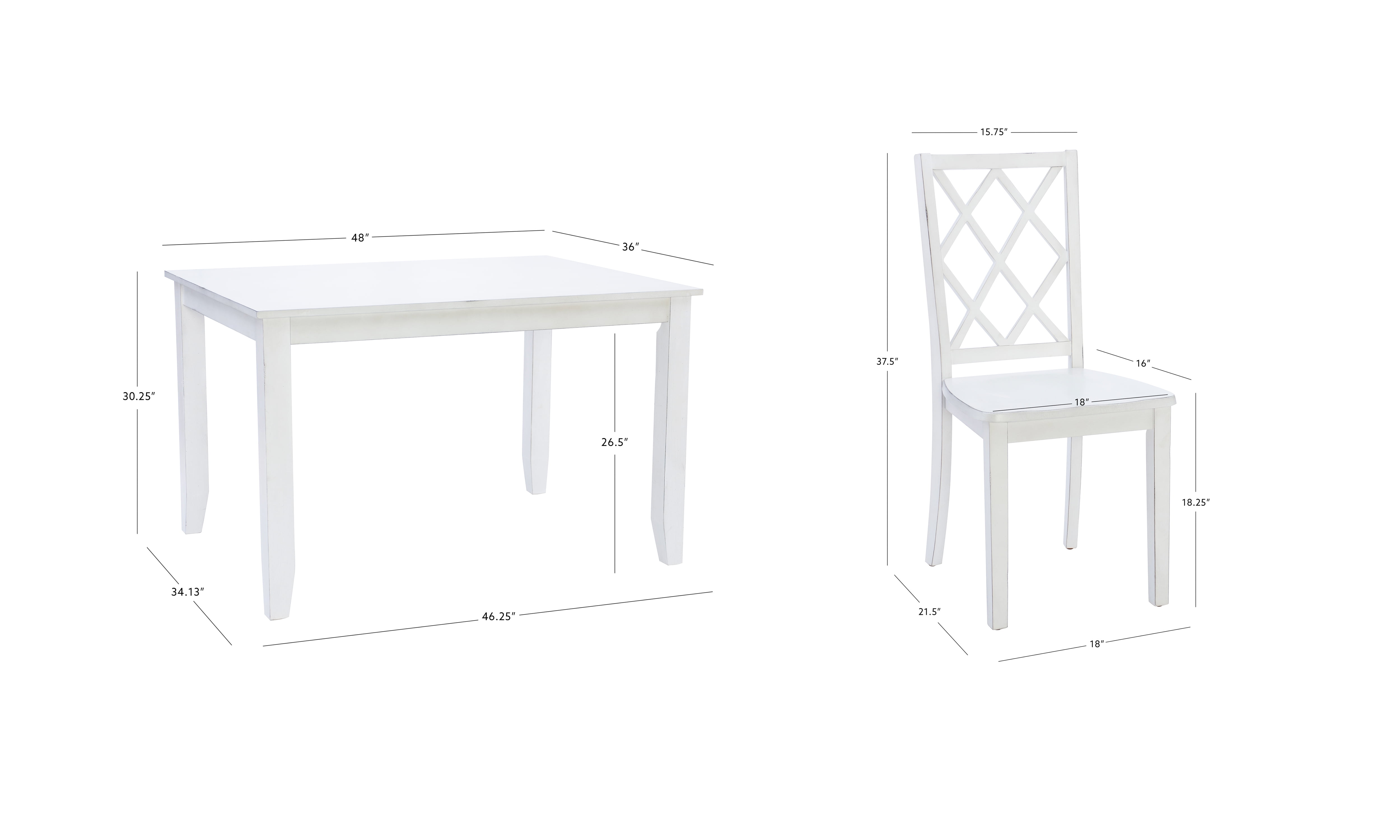 Powell 5 Piece MDF & Iron Dining Table Set, Black