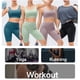 thumbnail image 2 of TFixol Conjunto de pantalones cortos de yoga para mujer, cintura ancha acolchada, entrenamiento, pilates, 2 of 8