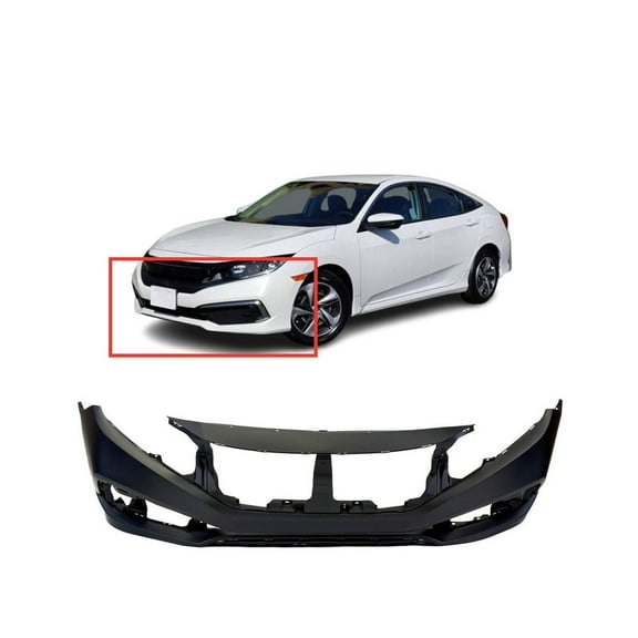 DCP Primed Front Bumper Cover Fascia for 2017-2021 Honda Civic Touring Turbo EX LX