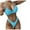 Blue, variant on Aoochasliy Bikinis for Women Clothes Women Bandage Solid Sexy Bikini Push-Up Padded Swimwear Swimsuit Beachwear Set