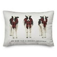 thumbnail image 2 of Creative Products Christmas Scarf Cows 14x20 Spun Poly Pillow, 2 of 3