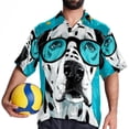 thumbnail image 4 of Spotted Dog Men's Short Sleeve Casual Printed Button Down Beach Shirts, 4 of 6