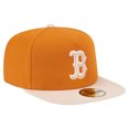 thumbnail image 3 of Men's New Era Orange/Light Beige Boston Red Sox Two-Tone Color Pack A-Frame 59FIFTY Fitted Hat, 3 of 5