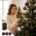 thumbnail image 5 of Eolstice 24 Piece Christmas Hanging Ornament Set, Assorted Colorful Shiny Decorative Balls, for Festive Holiday Tree Indoor Home Party Decor, 5 of 9