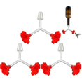 thumbnail image 1 of 3 Pcs Floral Hummingbird Feeder Tubes and Stoppers, Red Double Head Hummingbird Feeding Ports, Water Feeding Replacement Parts Wine Bottle Plug for Ou, 1 of 5