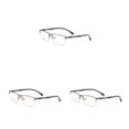thumbnail image 4 of Minnieouse Gafas de medio marco de Metal Unisex, gafas de cara grande, gafas ligeras para miopía, gafas para ordenador de negocios, café Type1 NO1, 4 of 6