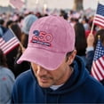 thumbnail image 2 of 250th Anniversary USA Hat Adjustable Embroidered Cap 1776-2026 American Commemorative Headwear Unisex,Pink, 2 of 5
