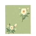thumbnail image 4 of Durable Soft Flannel Blanket with Floral Design - Cozy White Petals & Orange Centers on Green Background - Perfect for Sofa Travel Bed, 4 of 7