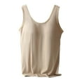 thumbnail image 3 of Shelf Bra Camisoles Adjustable Spaghetti Strap Tank Tops Basic Layer Womens Tops with Bra V Neck Camisole for Women Tops for Women Spaghetti Strap plus Size Seaside Shirt 100 Silk Camisole Camisole, 3 of 5