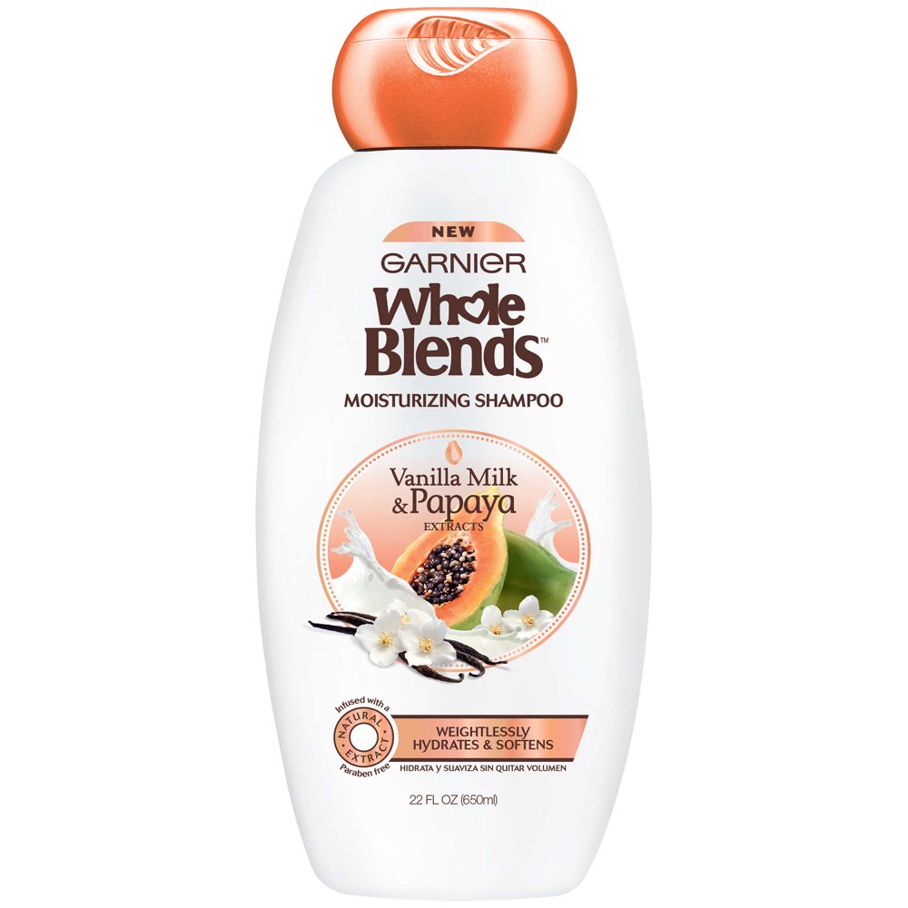 Garnier Whole Blends Moisturizing Shampoo with Vanilla Milk & Papaya