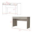 thumbnail image 2 of Nmkwnr Computer Desk with 2 Drawers, Perfect for Home Office, Light Gray, 2 of 5