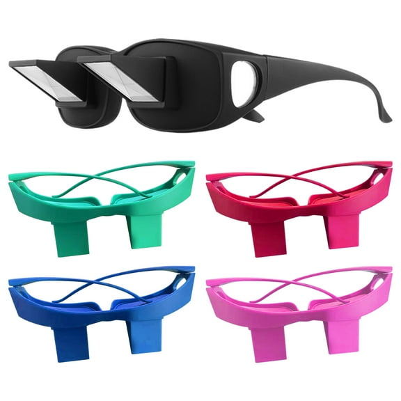 Limei Bed Prism Spectacles Horizontal Mirror Lazy Readers Glasses 90 Degree Prism Glasses for Laying Down Reading and Watching TV