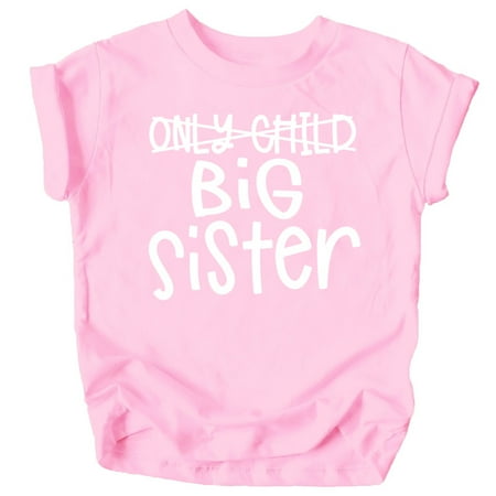 

Olive Loves Apple Only Child to Big Sister Sibling Announcement Shirts for Baby and Toddler Girls Sibling Outfits Pink Shirt 12 Months