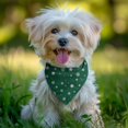thumbnail image 2 of Dog Bandana 1 Pack,Green Christmas Snowflake Pattern Bandanas for Dogs,Cat Bandana,Small/ Large Dog Bandana 2 Size,Dog Bandanas Girl Boy, 2 of 6