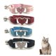 thumbnail image 1 of Collar para Gatos Oso de Fresa con Campana Terciopelo Suave Ajustable 4 Piezas, 1 of 1