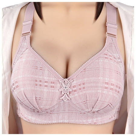 

Pimfylm Push Up Bras For Women Minimizer Bras For Women Full Coverage Full Back Coverage Bras For Women Pink 95C
